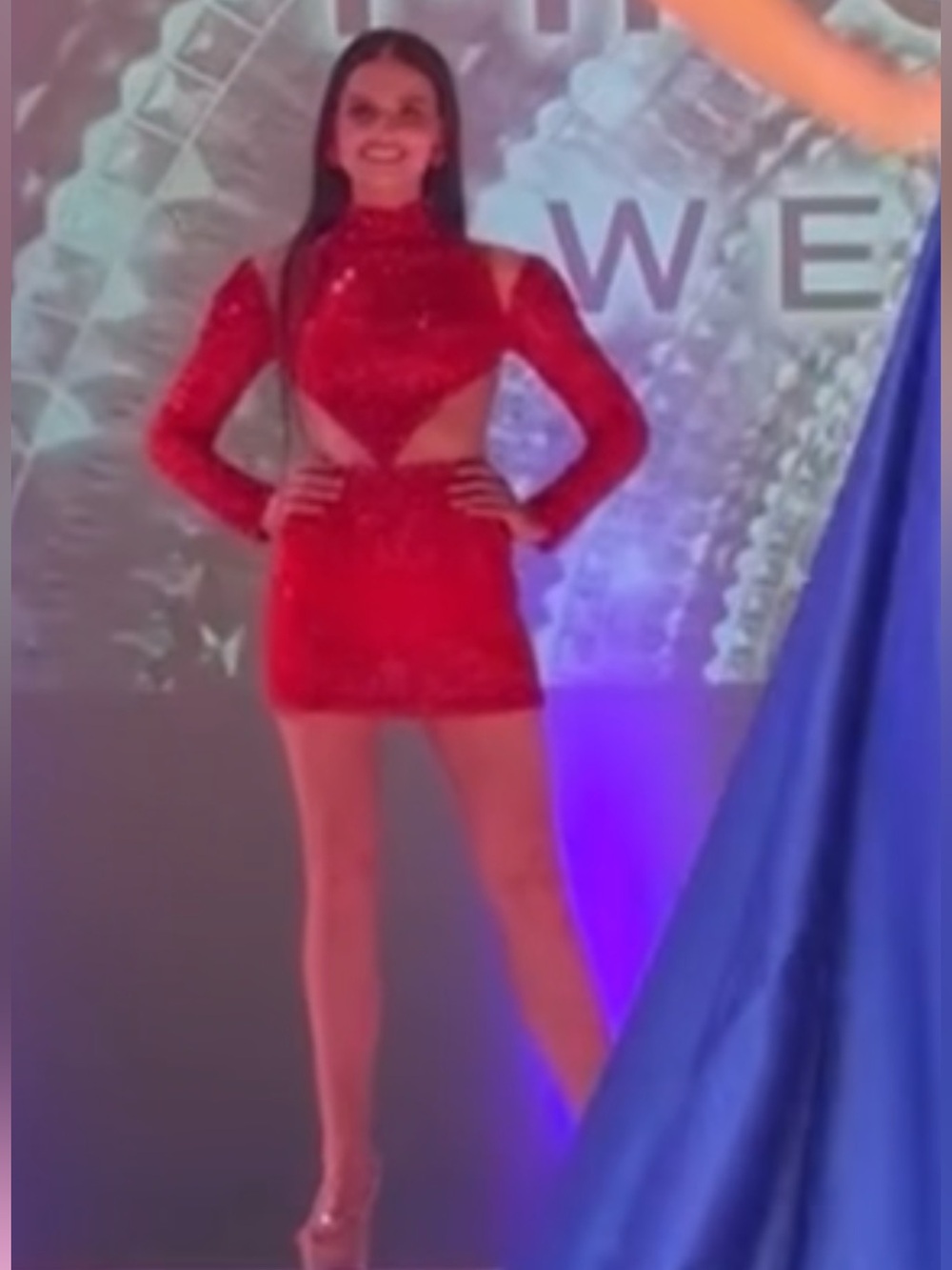 Dhey Galaviz sheer pageant cocktail dress custom made